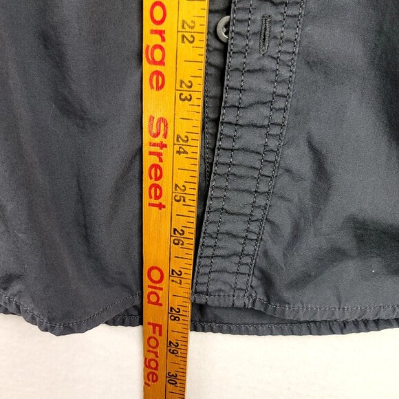 Black Jack Mens Embroidered Long Sleeve Button Front Shirt Dark Gray Large - Picture 7 of 8